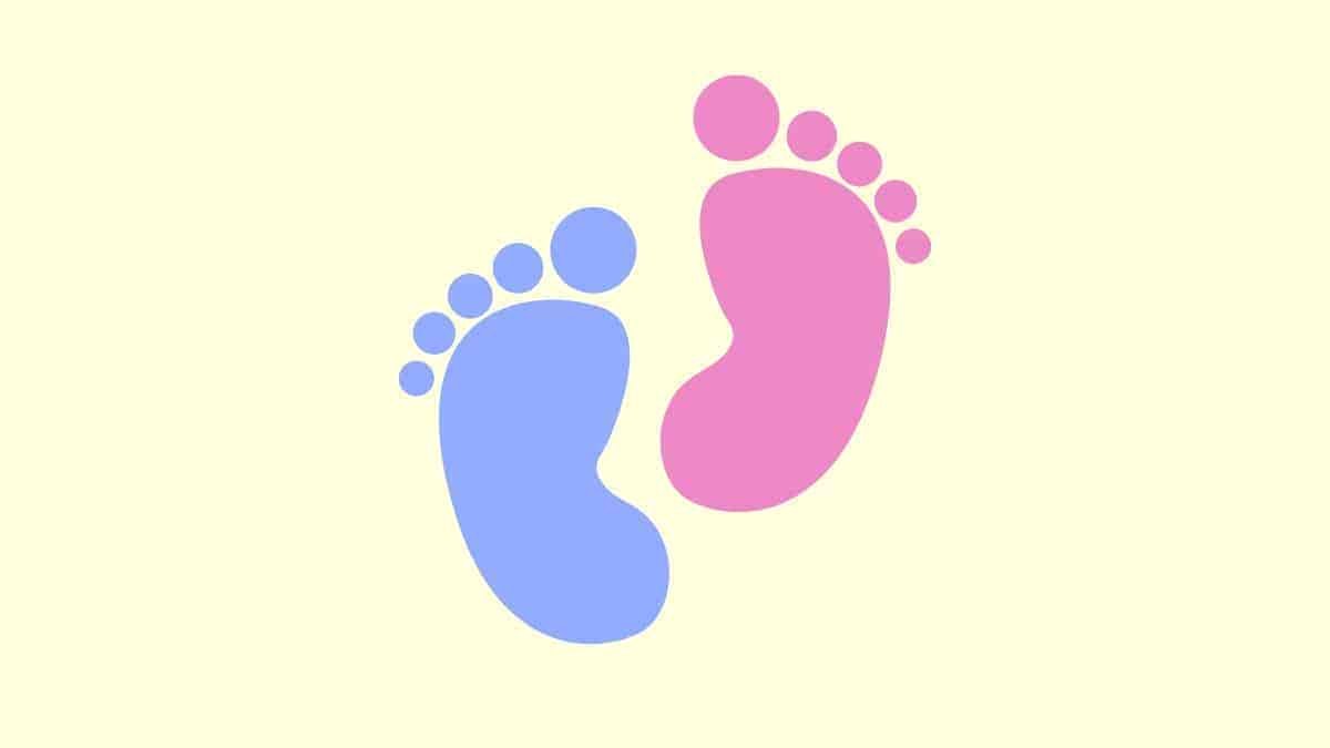 cartoon of baby feet