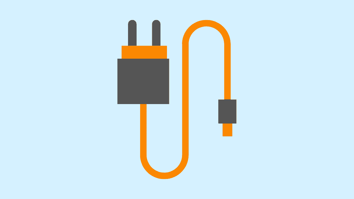 Cartoon of a phone charger