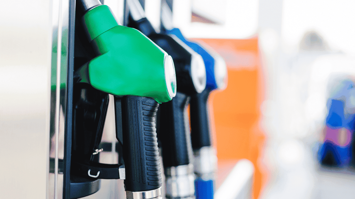 fuel pumps at petrol station